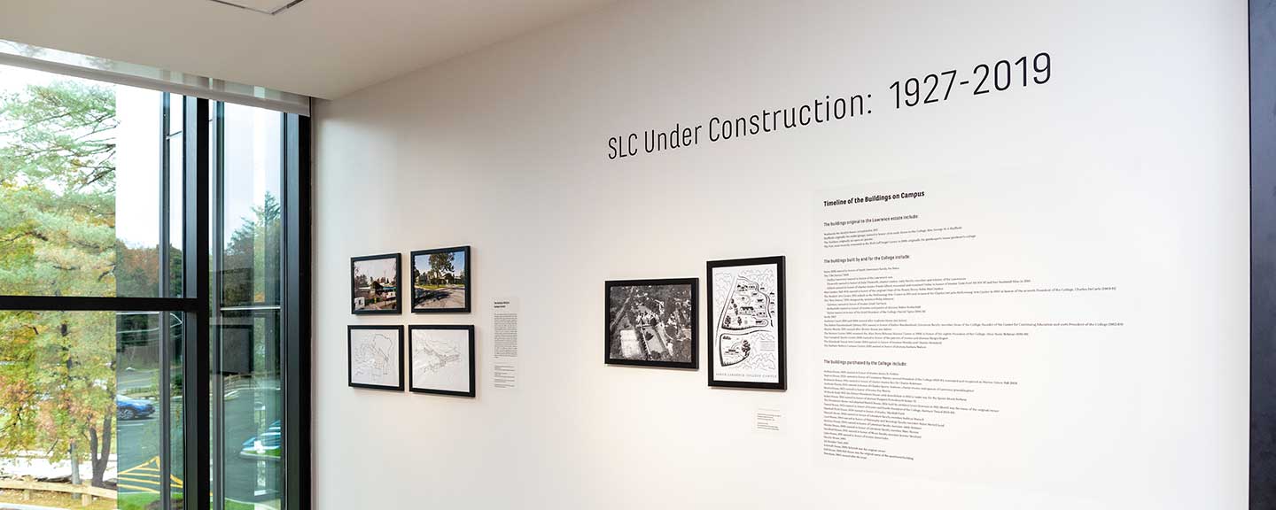 Exhibit on construction at Sarah Lawrence College