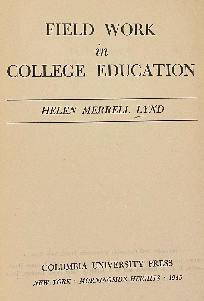 早期SLC教员海伦·梅雷尔·林德的开创性工作
