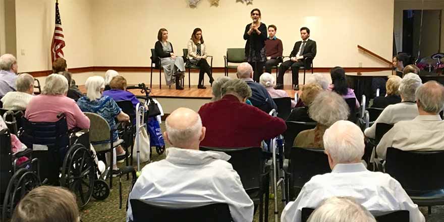 Theatre students perform for seniors at Willow Towers in New Rochelle